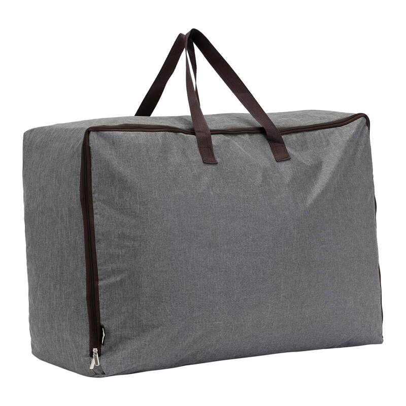 1 Pack Foldable Storage Bags, Clothes Storage, Moving Bags for Closet Organizers, Organizing Bedroom, and Storage with Handles - Light Gray - 28*20*12in