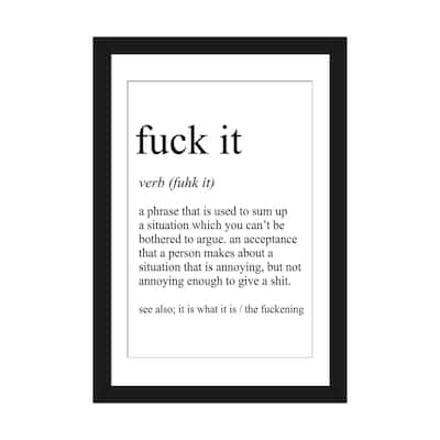 iCanvas "F-ck It" by Pixy Paper