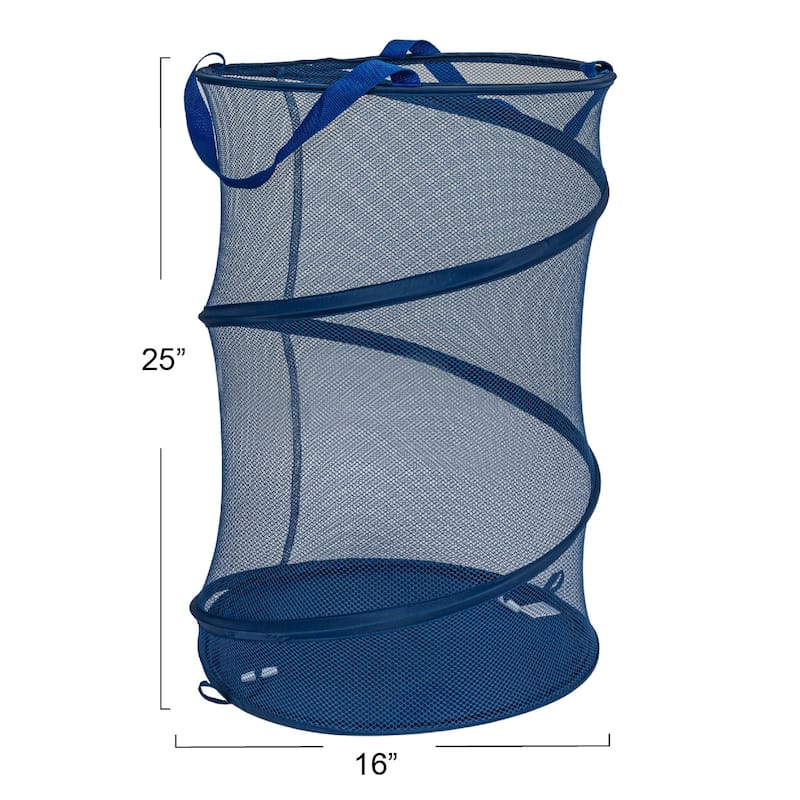 Household Essentials Pop-Up Mesh Laundry Hamper - 16.1"L x 16.1"W x 25.0"H