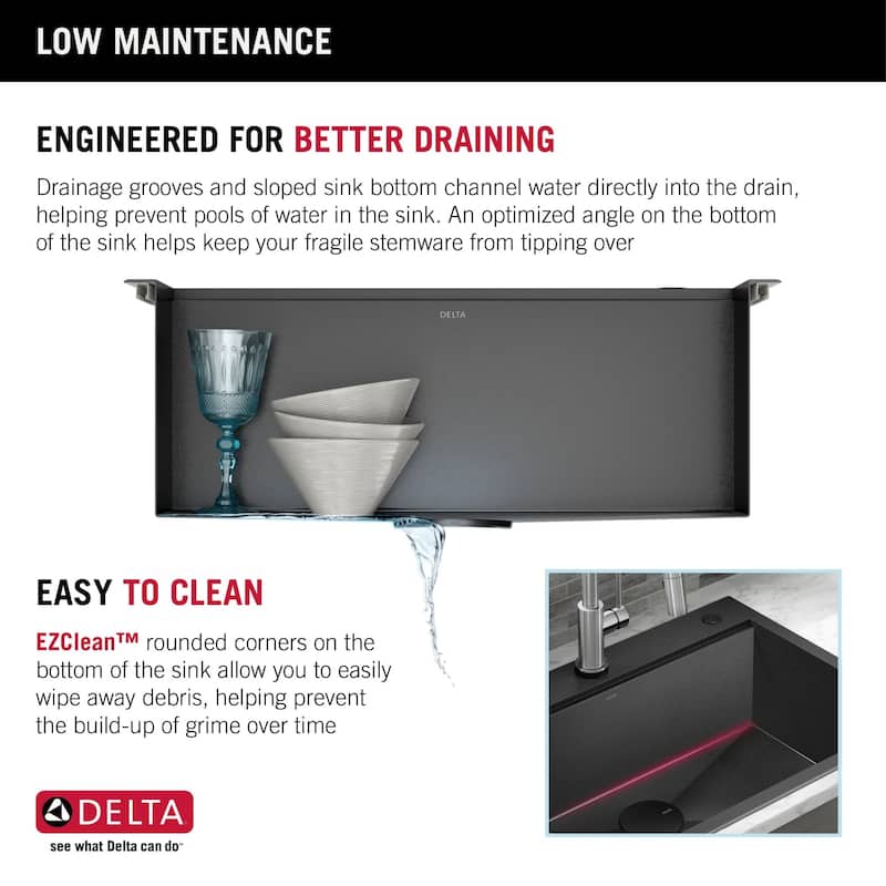 Delta 95A9031-T25S Rivet 25" Drop In Single Basin Stainless Steel