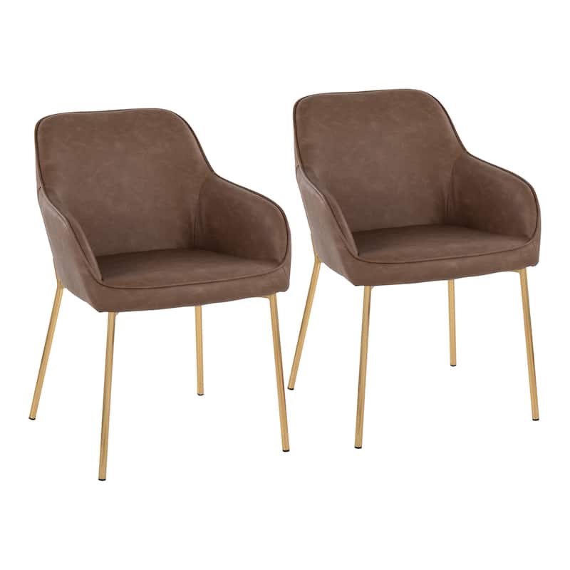 Silver Orchid Galotti Gold Upholstered Dining Chair (Set of 2)