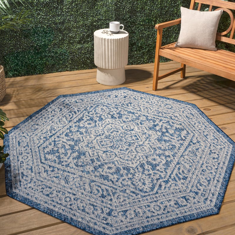JONATHAN Y Rozetta Medallion Textured Weave Indoor/Outdoor Area Rug
