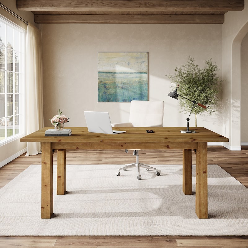 63-inch Wooden Computer Office Desk Workstation