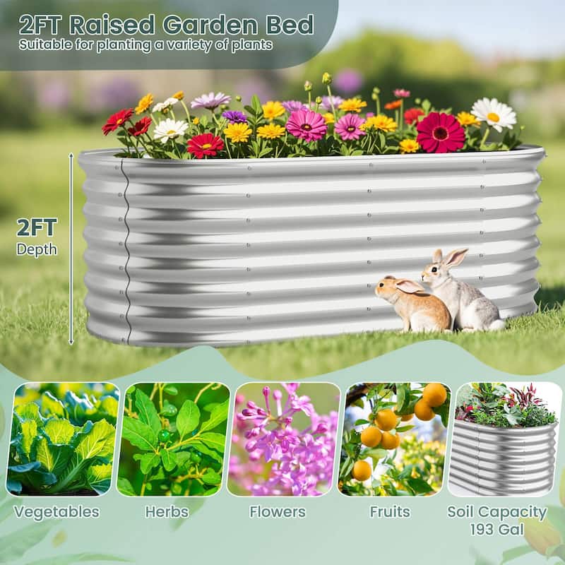 Costway 2 PCS Raised Garden Bed Kit Planter Raised Garden Boxes - See Details
