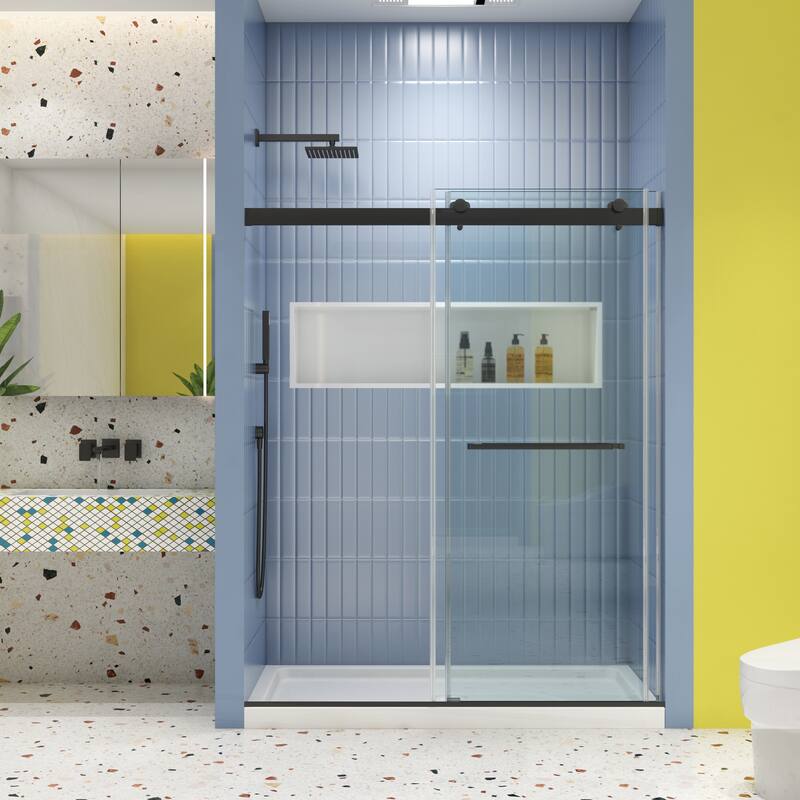Advanced Sliding Shower Door with Soft Close and Premium Components for Enhanced Bathroom Experience