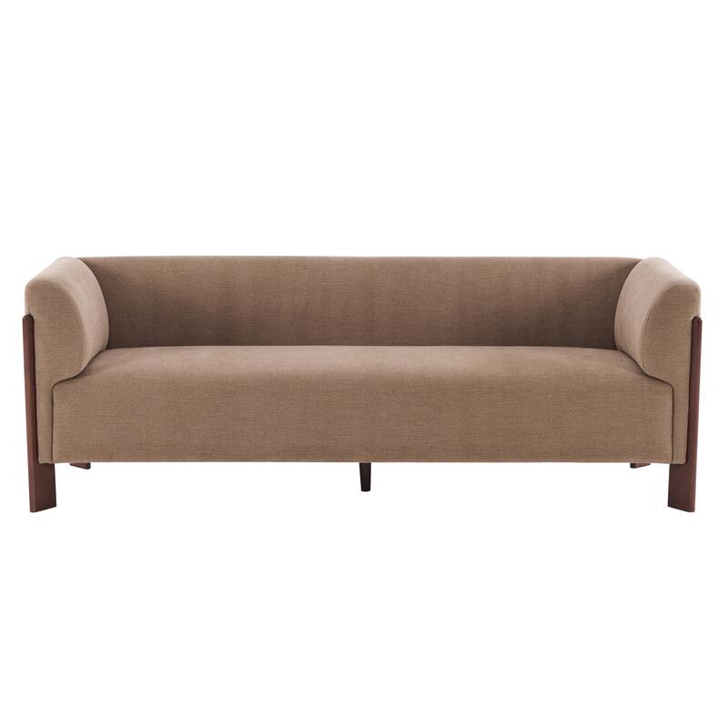 Christopher Knight Home Aurelian Birch Upholstered Tuxedo Sofa with Solid Wood Legs