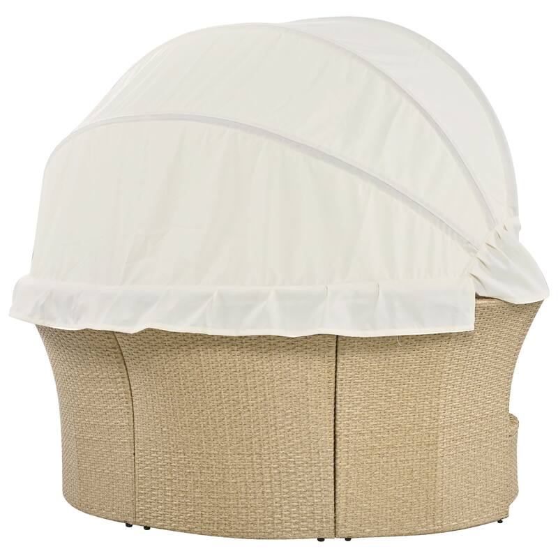 Outdoor Patio Daybed Wicker Rattan Double Daybed