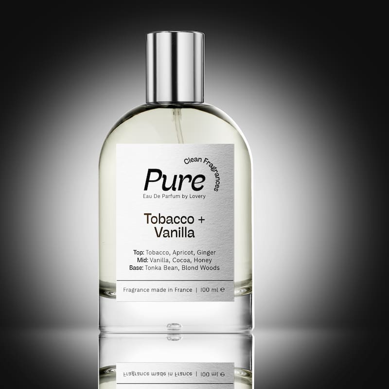 Lovery Pure Tobacco and Vanilla Eau de Parfum, Made in France, 3.4 oz