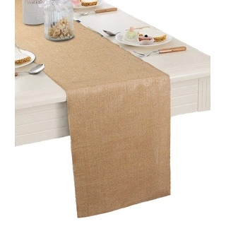 Gray Burlap Table Runner 14 X 84 Inch with Bow Ties for Farmhouse Multi Color Polyester