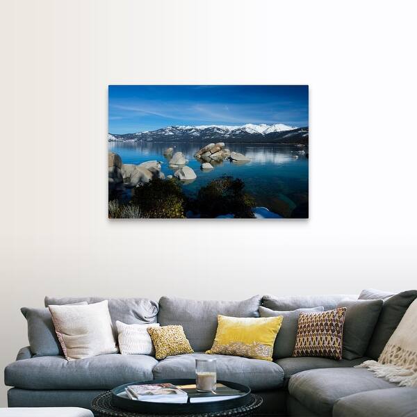 Shop Rocks In A Lake Lake Tahoe California Canvas Wall Art