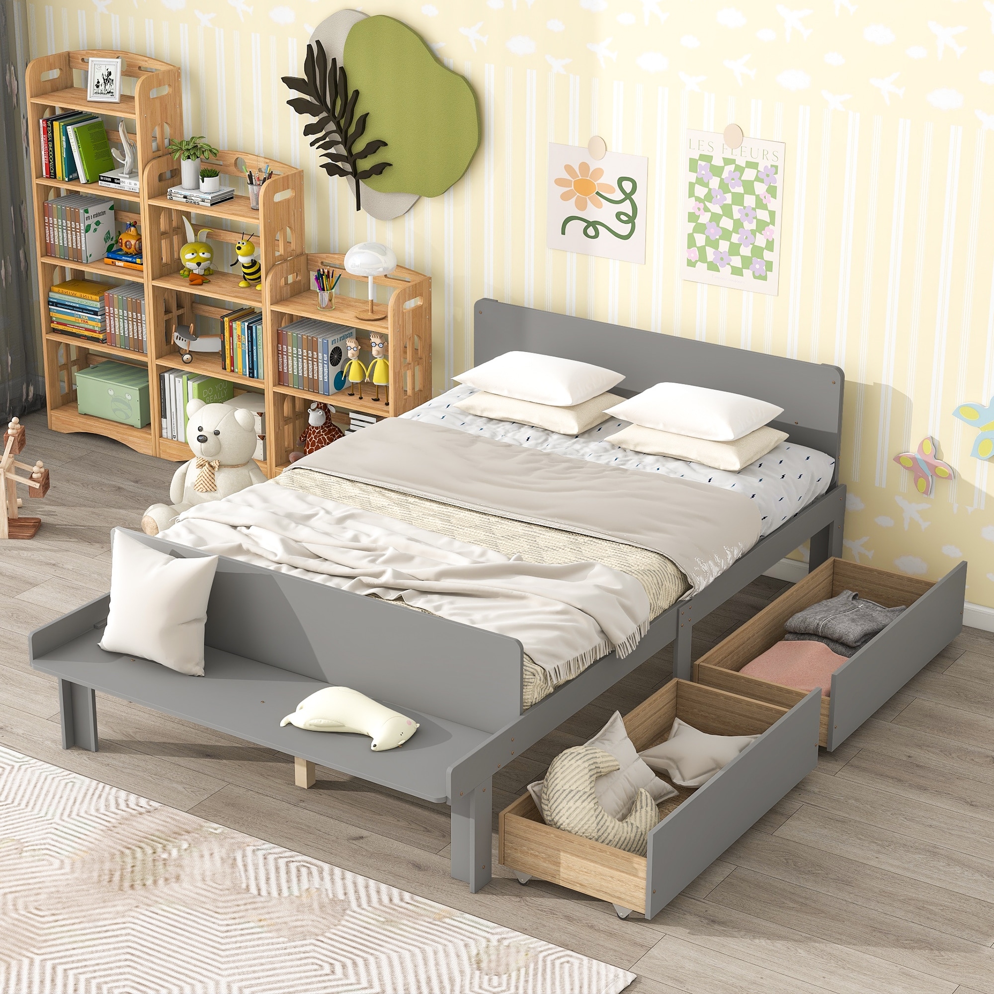 Kids bed frame with storage hotsell