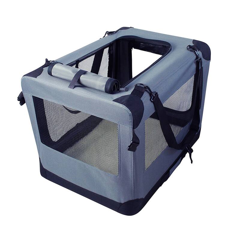 Image showcasing JESPET Indoor & Outdoor 3-Door Collapsible Soft-Sided Dog Crate ...