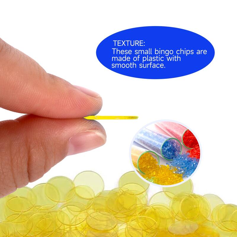 GSE™ 500-Pack 3/4-inch Plastic Bingo Chips for Bingo Game, Counting, Sorting, Science, Educational Markers