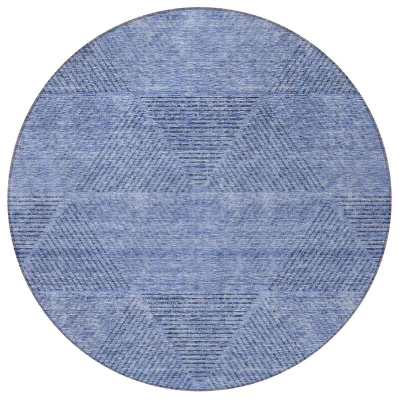 HomeRoots Geometric Transitional Rectangle Outdoor Rug