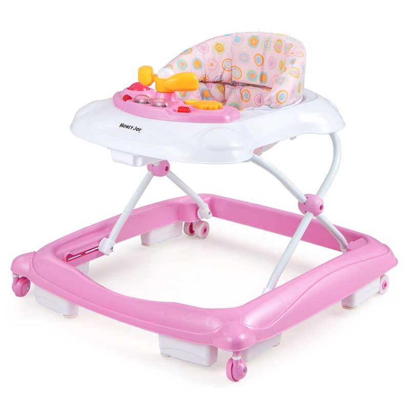 Honeyjoy Foldable Baby Walker with 3 Adjustable Heights Comfy Padded - See Details