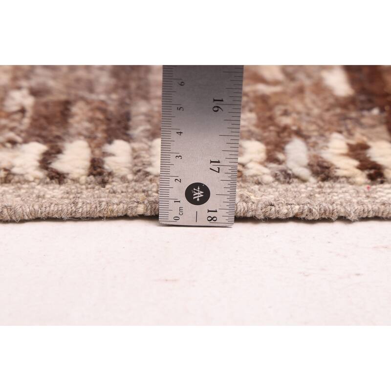 ECARPETGALLERY Hand-knotted Pak Finest Marrakesh Brown Wool Rug - 8'1 x 10'3