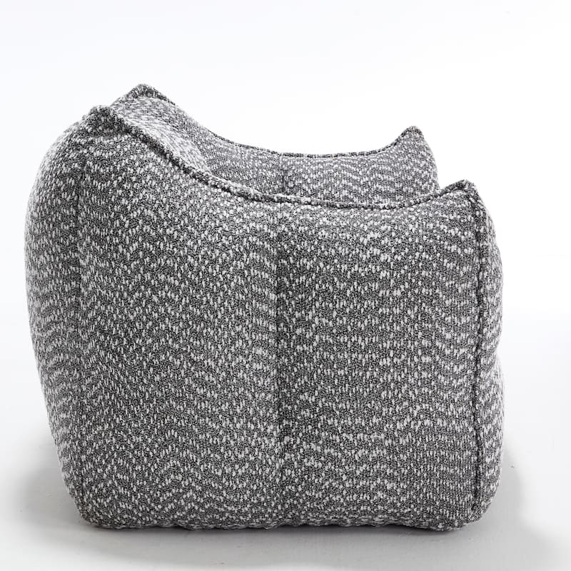 Chenille Square Lounge Chair with Armrests and High Resilience Foam Seat