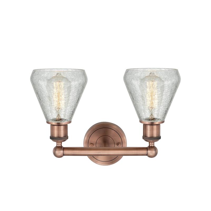 Innovations Lighting 616-2W-13-15 Conesus Vanity Conesus 2 Light 15"