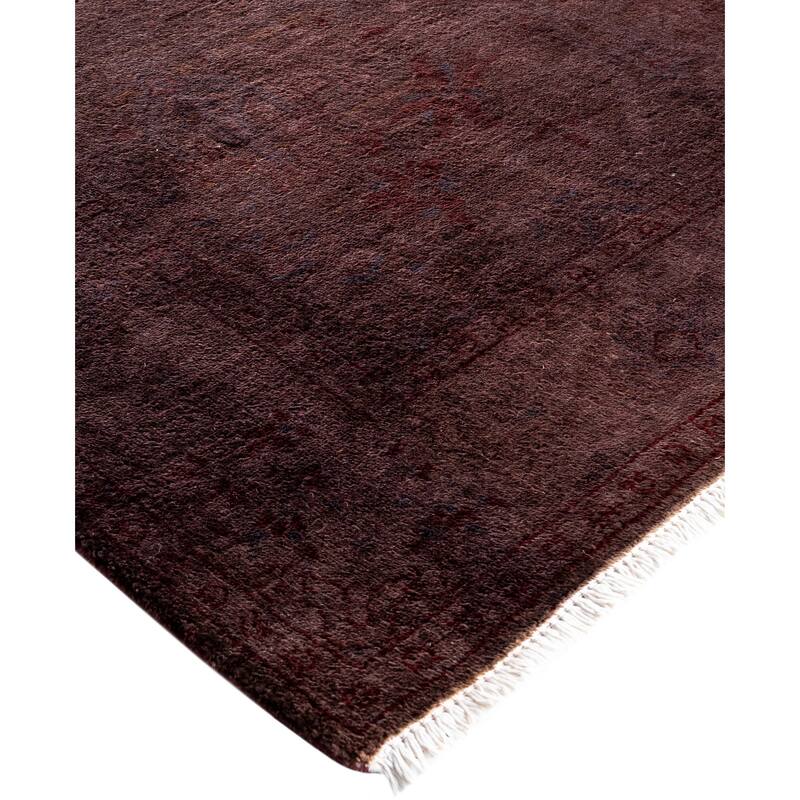 Overdyed One-of-a-Kind Hand-Knotted Area Rug - Purple - 4' 2" x 5' 9"