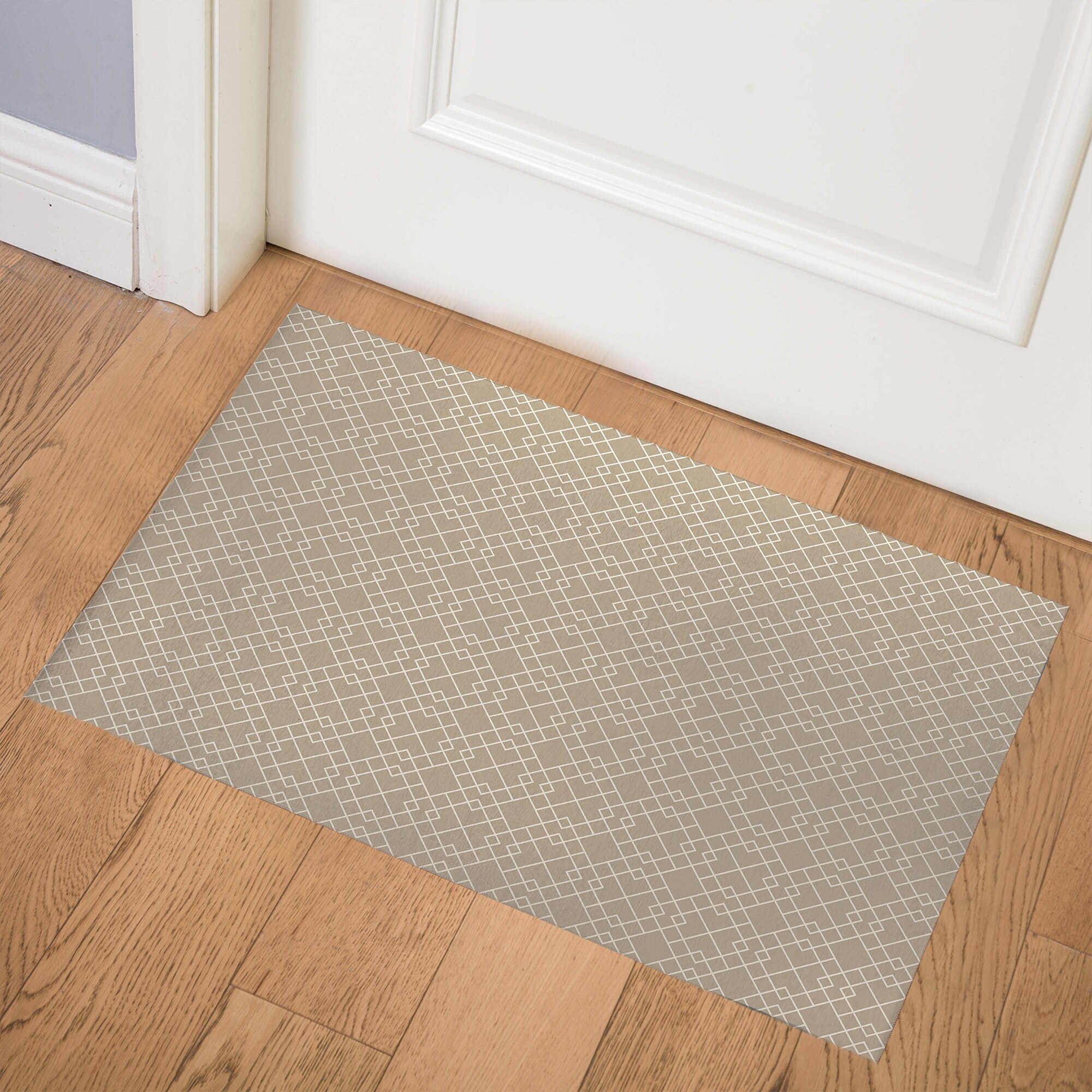 Envelor Blue 48 in. x 72 in. Chevron Floor Mat Indoor/Outdoor Door