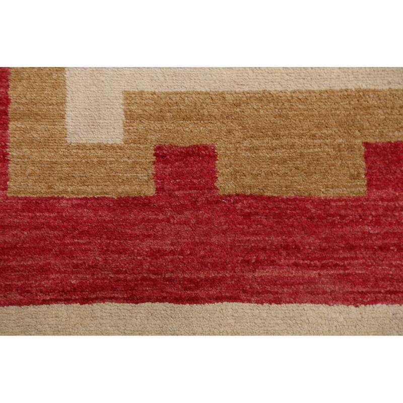 Contemporary Geometric Gabbeh Kashkoli Oriental Area Rug Wool Handmade - 2'7" x 4'4"