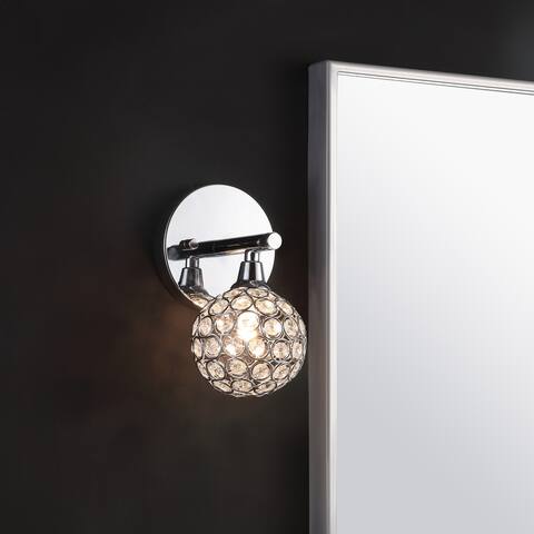 Beverly Iron/Glass Contemporary Glam LED Vanity Light, by JONATHAN Y