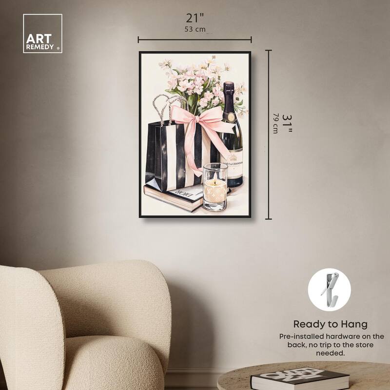 Shopping Bag and Some Drinks Canvas by Art Remedy