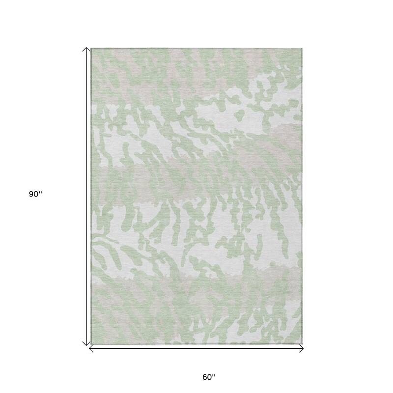 HomeRoots Animal Print Transitional Rectangle Outdoor Rug