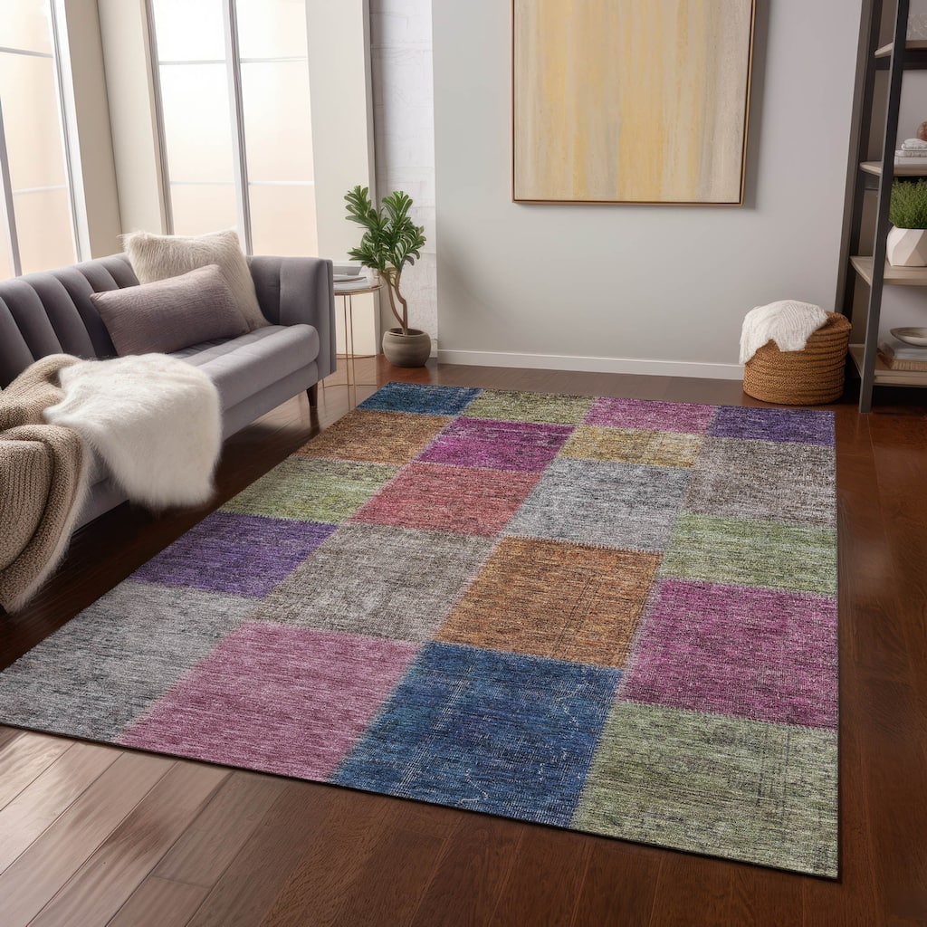 Machine Washable Indoor/ Outdoor Chantille Vintage Oriental Rug