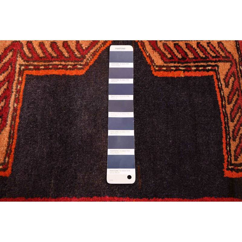 ECARPETGALLERY Hand-knotted Konya Anatolian Dark Navy, Red Wool Rug - 3'8 x 9'3