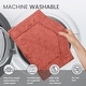 preview thumbnail 20 of 189, Home Weavers Waterford Collection Cotton Toilet Lid Rug | Elastic Fit | Fit Most Standard Toilet Lid | 18"x18"