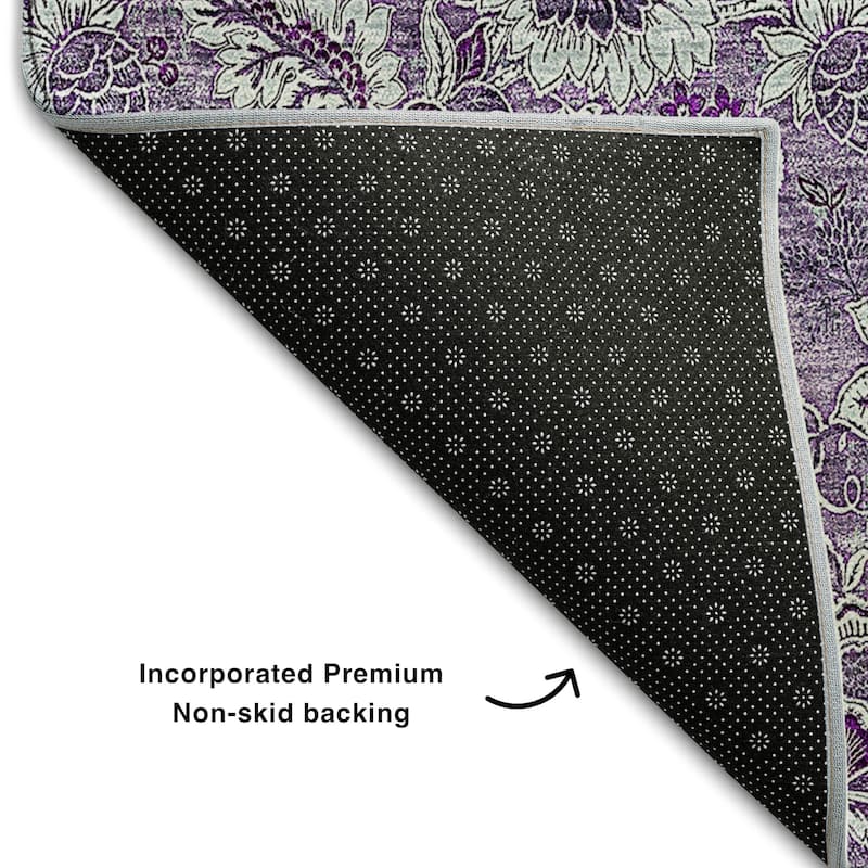 Premium Washable Super Soft Floral Mayfield Rug