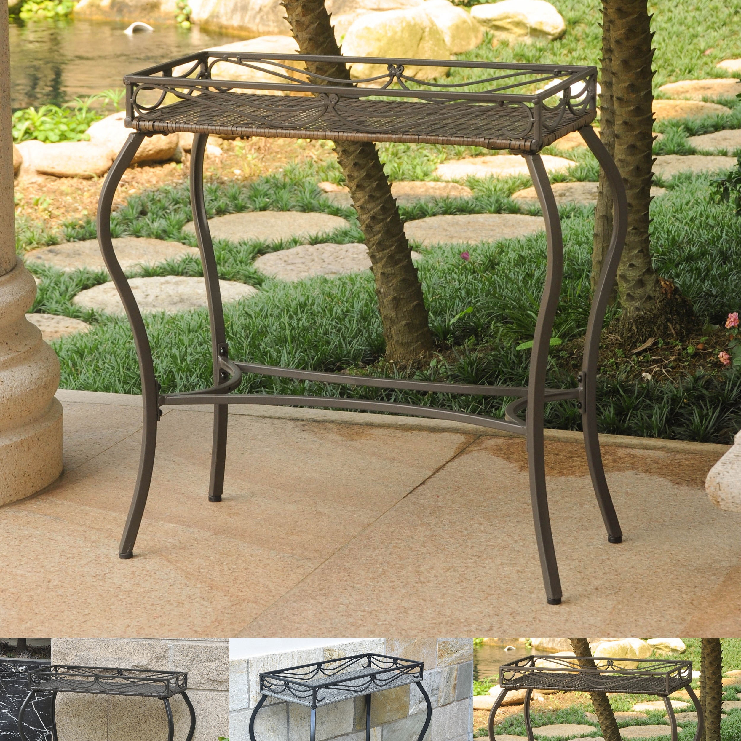 Valencia Resin Wicker Plant Stand
