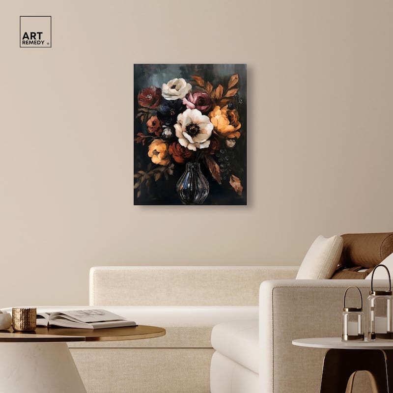 Velvet Night Bloom I Canvas by Art Remedy, Gallery Wrapped