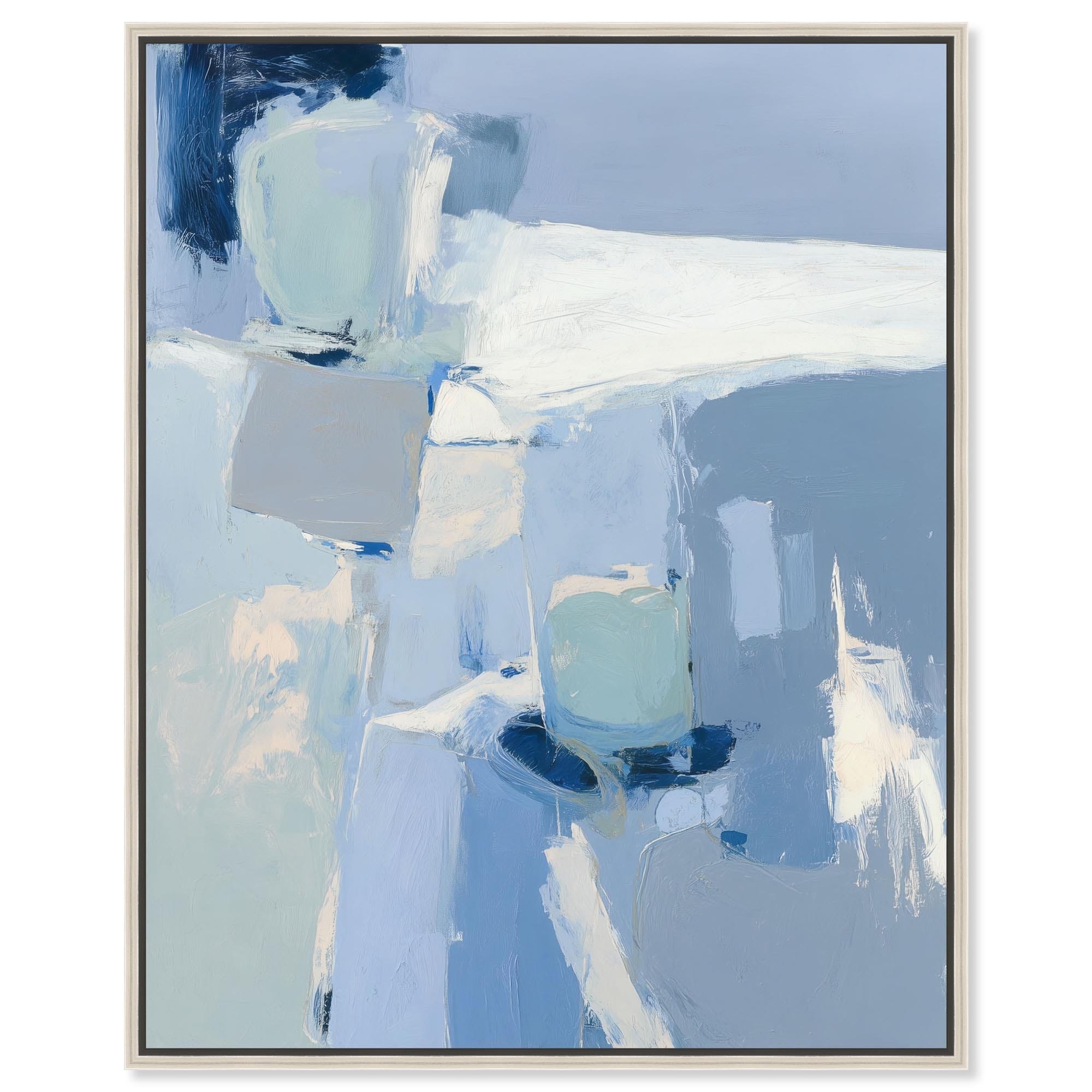 White Frost II Colorful Wall Decor Framed Canvas Print by Art Remedy