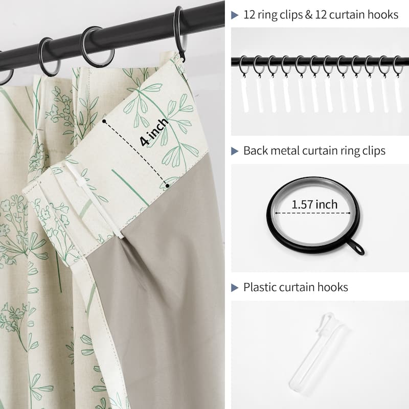 Deconovo Recycled Pinch Pleat Blackout Curtains for Bedroom 2 Panels