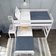 preview thumbnail 13 of 15, Max and Lily Farmhouse Twin over Twin L-Shaped Bunk Bed with Desk