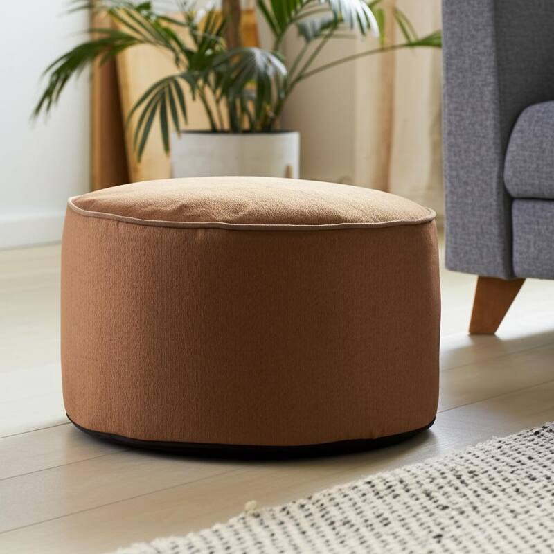 Qiviut Brown Foot Pouf