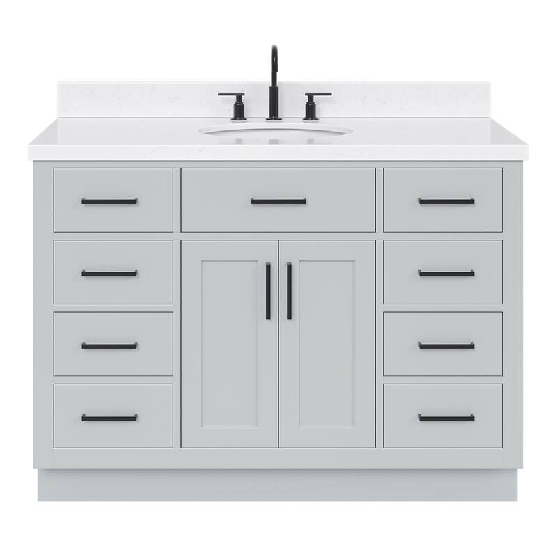 Ariel T048SCQOVO Hepburn 48" Free Standing Single Basin Vanity Set