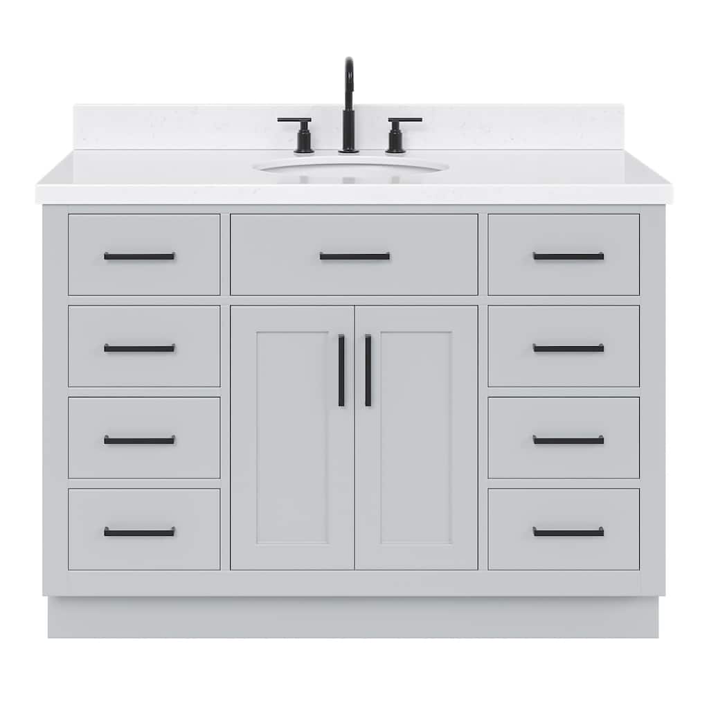 Ariel T048SCQOVO Hepburn 48" Free Standing Single Basin Vanity Set