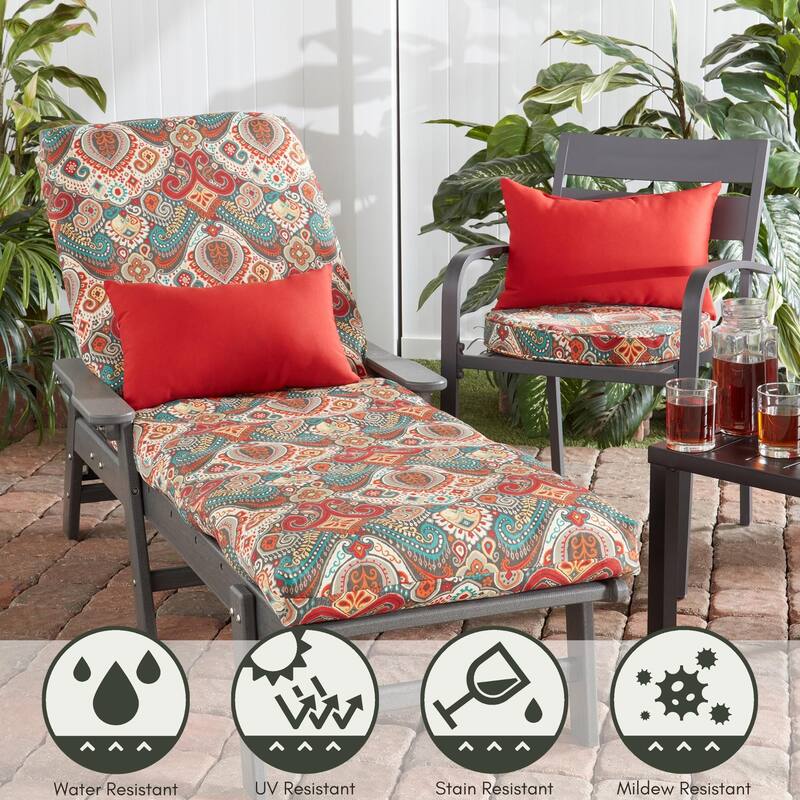 Greendale Home Fashions 18" Round Outdoor Chair Pad (Set of 2)