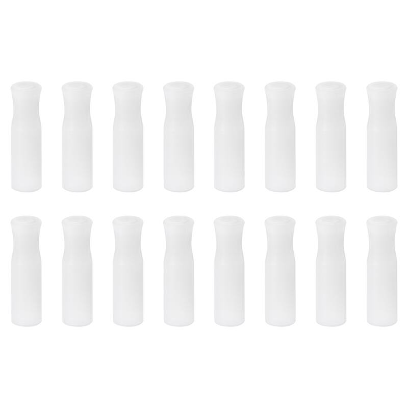 16pcs Silicone Straw Tips for 1/3 Inch OD Stainless Steel Straws