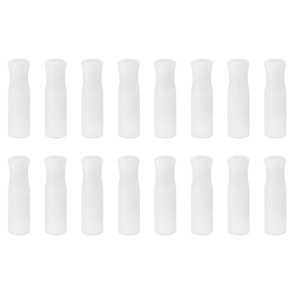 16pcs Silicone Straw Tips for 1/3 Inch OD Stainless Steel Straws