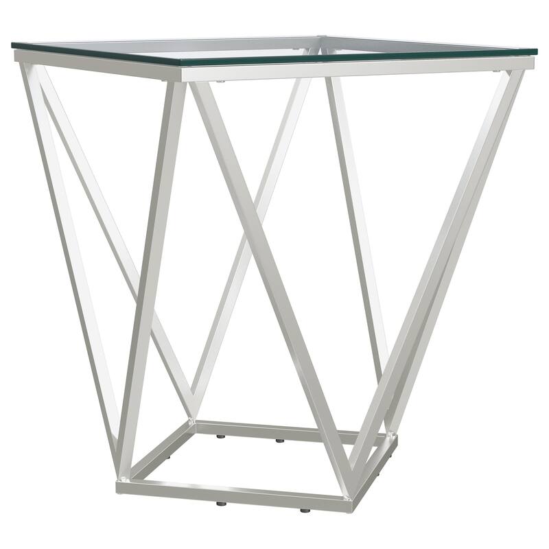 Brittania Square Coffee And End Table Set Nickel