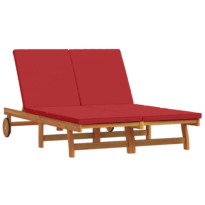 vidaXL Patio Lounge Chair Outdoor Sunbed Poolside Sunlounger Solid Wood Acacia