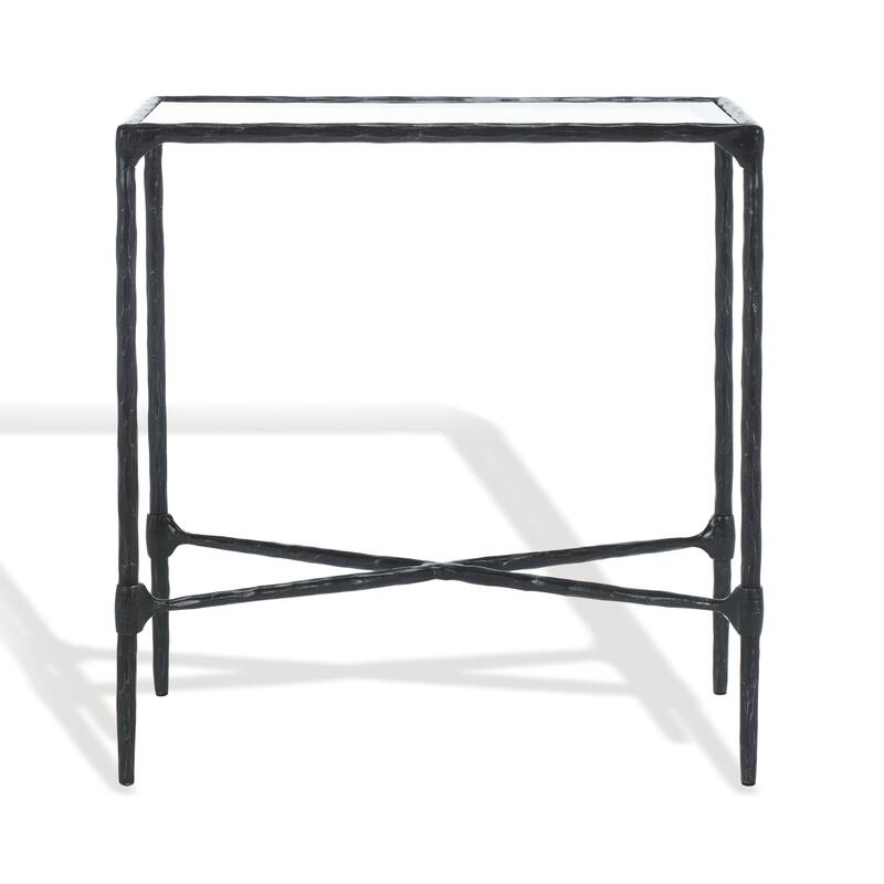 SAFAVIEH Couture Isabellina Metal And Glass Accent Table - 22"W x 12"D x 23"H