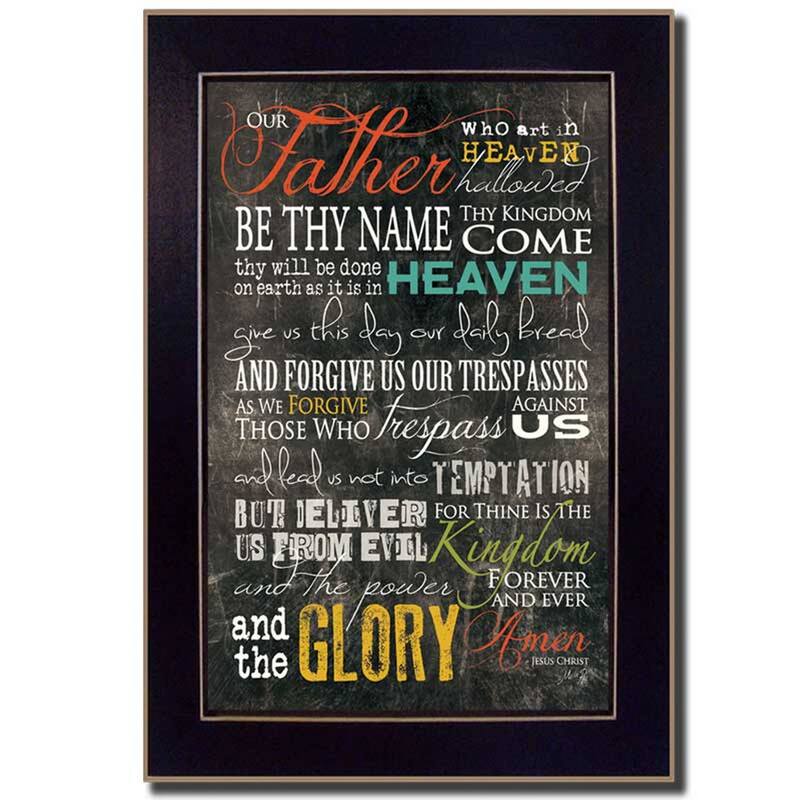 TrendyDecor4U Contemporary "The Lords Prayer" Framed Print Wall Art by Marla Rae
