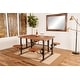 preview thumbnail 2 of 37, Brown Teak Wood Dining Table with Two, Four or Eight Attached Seats