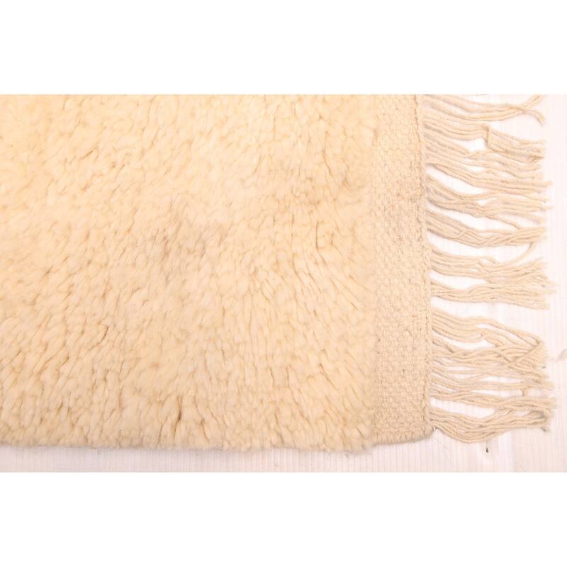 ECARPETGALLERY Hand-knotted Pak Finest Gabbeh Cream Wool Rug - 10'5 x 13'0