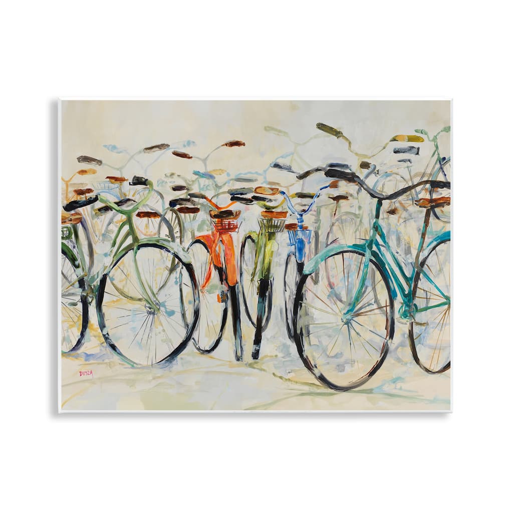 Stupell Abstract Expressive Bicycles Wall Plaque Art Design By Dusza